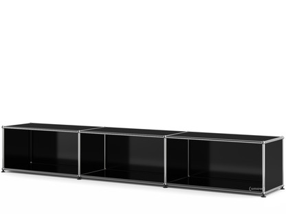 USM Haller Lowboard XL, individualisierbar Graphitschwarz RAL 9011|Offen|35 cm