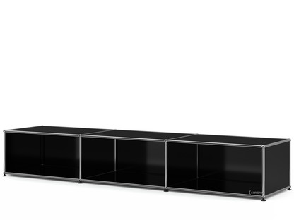 USM Haller Lowboard XL, individualisierbar Graphitschwarz RAL 9011|Offen|50 cm