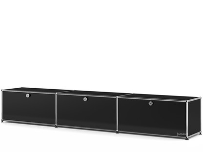 USM Haller Lowboard XL, individualisierbar Graphitschwarz RAL 9011|Mit 3 Klappen|35 cm
