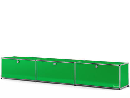 USM Haller Lowboard XL, individualisierbar USM grün|Mit 3 Klappen|35 cm