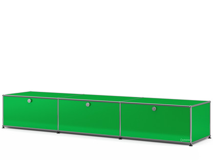 USM Haller Lowboard XL, individualisierbar USM grün|Mit 3 Klappen|50 cm