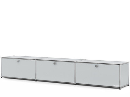 USM Haller Lowboard XL, individualisierbar USM mattsilber|Mit 3 Klappen|35 cm