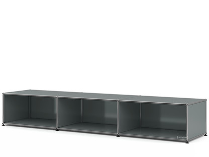 USM Haller Lowboard XL, individualisierbar Mittelgrau RAL 7005|Offen|50 cm