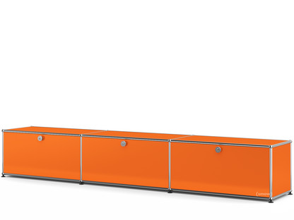 USM Haller Lowboard XL, individualisierbar Reinorange RAL 2004|Mit 3 Klappen|35 cm