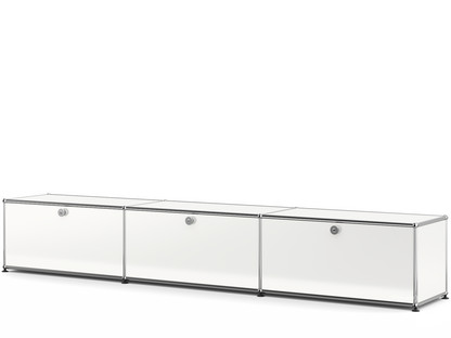 USM Haller Lowboard XL, individualisierbar Reinweiß RAL 9010|Mit 3 Klappen|35 cm