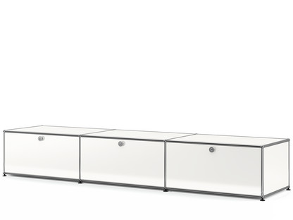 USM Haller Lowboard XL, individualisierbar Reinweiß RAL 9010|Mit 3 Klappen|50 cm