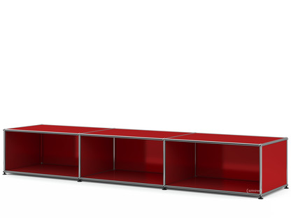 USM Haller Lowboard XL, individualisierbar USM rubinrot|Offen|50 cm