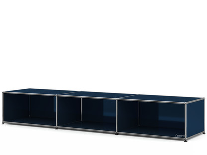 USM Haller Lowboard XL, individualisierbar Stahlblau RAL 5011|Offen|50 cm
