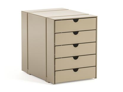 USM Inos Kasten-Set C4 für USM Haller Regale mit 5 Schalen|USM beige