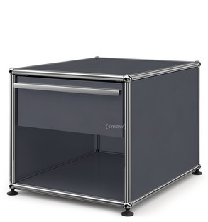 USM Haller Nachttisch mit Schublade Anthrazitgrau RAL 7016|Klein (H 39 x B 42,5 x T 53 cm)