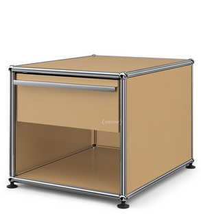 USM Haller Nachttisch mit Schublade USM beige|Klein (H 39 x B 42,5 x T 53 cm)