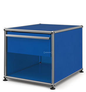 USM Haller Nachttisch mit Schublade Enzianblau RAL 5010|Klein (H 39 x B 42,5 x T 53 cm)