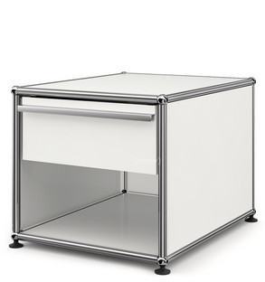 USM Haller Nachttisch mit Schublade Reinweiß RAL 9010|Klein (H 39 x B 42,5 x T 53 cm)