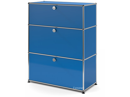 USM Haller Kommode mit 3 Schubladen H 95 + 4 x B 75 x T 35 cm|Enzianblau RAL 5010