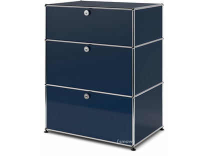 USM Haller Kommode mit 3 Schubladen H 95 + 4 x B 75 x T 50 cm|Stahlblau RAL 5011