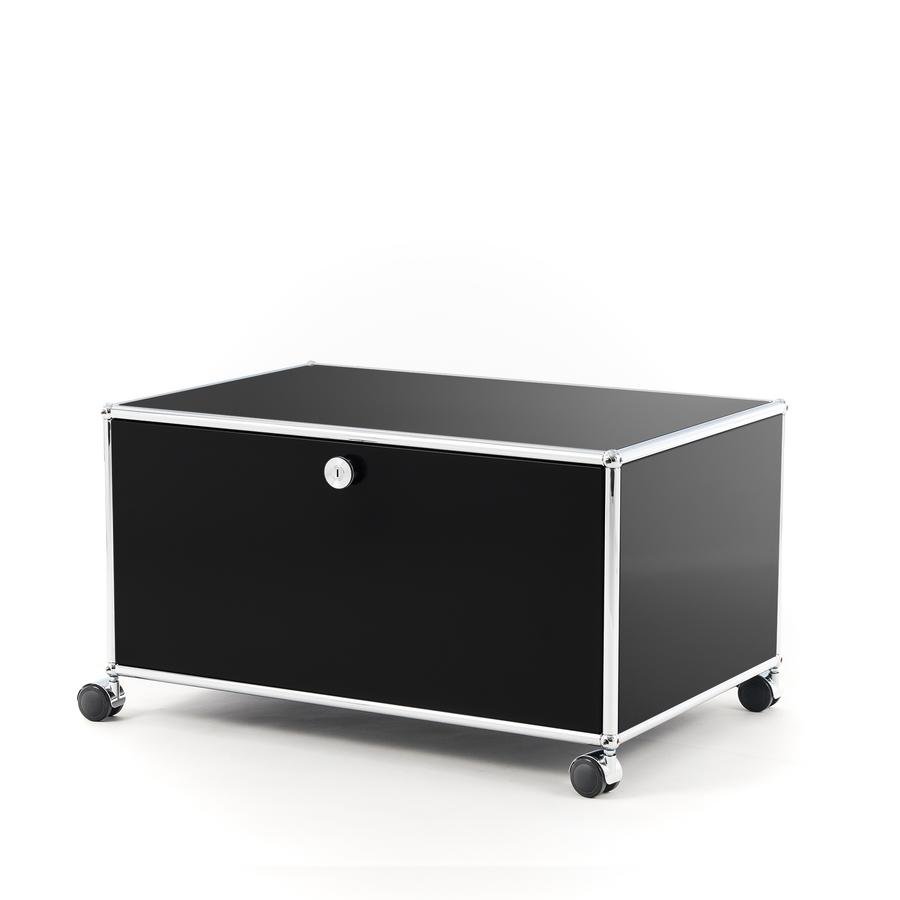 USM Haller TV-Lowboard auf Rollen, Offen, Stahlblau RAL 5011 von ... USM Haller TV-Lowboard auf Rollen, Offen, Stahlblau RAL 5011 von ...