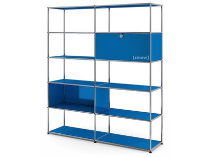 USM Haller Wohnzimmer Regal L Enzianblau RAL 5010