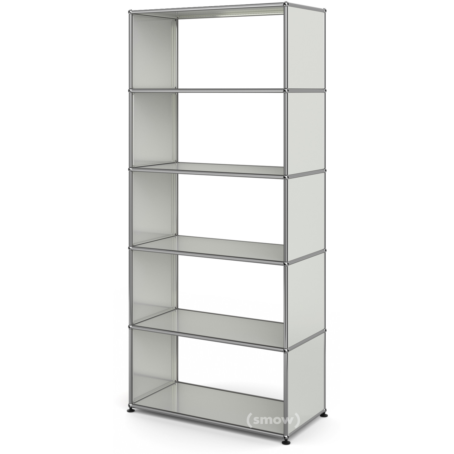 USM Haller Wohnzimmer Regal M, ohne Rückwand, Lichtgrau RAL 7035 von Fritz Haller & Paul Schärer