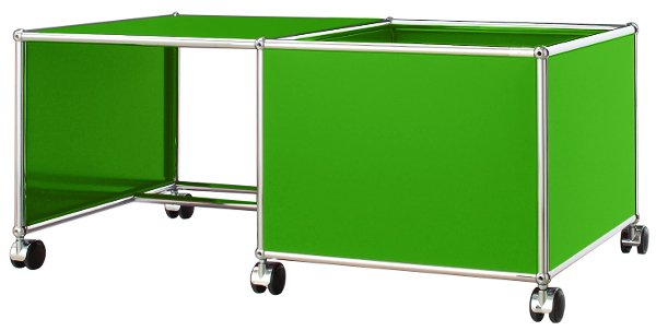 USM Haller Kinder Rolltisch, Kasten rechts, USM grün von Fritz ... USM Haller Kinder Rolltisch, Kasten rechts, USM grün von Fritz ...