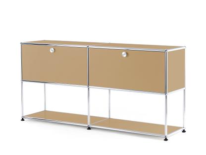 USM Haller Sideboard L mit 2 Klappen, unten Struktur USM beige