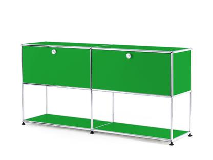 USM Haller Sideboard L mit 2 Klappen, unten Struktur USM grün