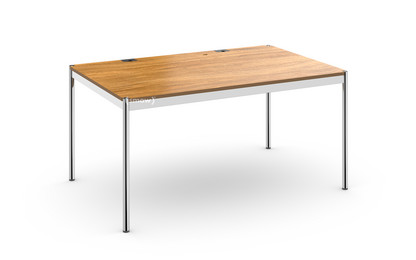 USM Haller Tisch Plus 150 x 100 cm|07-Eiche lackiert natur|Klappe rechts