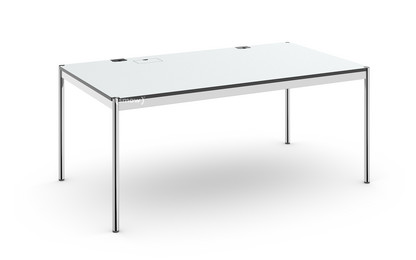 USM Haller Tisch Plus 175 x 100 cm|02-Kunstharz perlgrau|Klappe links