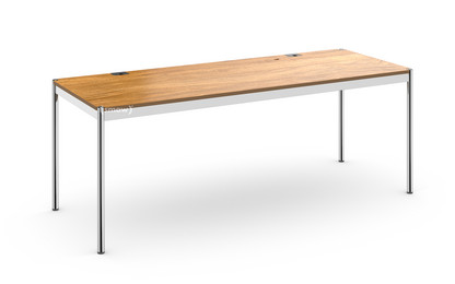 USM Haller Tisch Plus 200 x 75 cm|07-Eiche lackiert natur|Klappe rechts