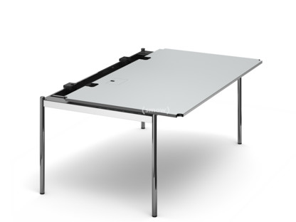 USM Haller Tisch Advanced 175 x 100 cm|02-Kunstharz perlgrau|Klappe links