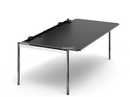 USM Haller Tisch Advanced 200 x 100 cm|41-Linoleum nero|Ohne Klappe