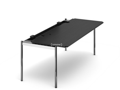 USM Haller Tisch Advanced 200 x 75 cm|06-Eiche lackiert schwarz|Klappe links