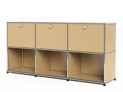 USM Haller Sideboard 50, individualisierbar USM beige|Mit 3 Klappen|Offen