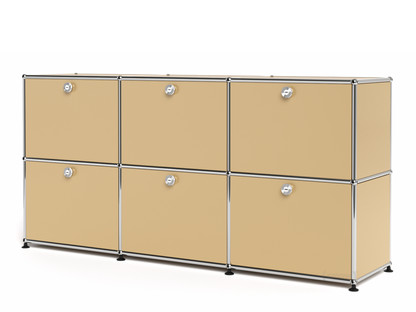 USM Haller Sideboard 50, individualisierbar USM beige|Mit 3 Klappen|Mit 3 Klappen