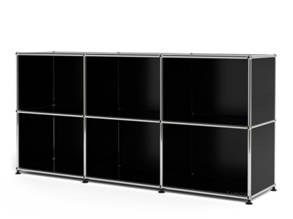 USM Haller Sideboard 50, individualisierbar Graphitschwarz RAL 9011|Offen|Offen