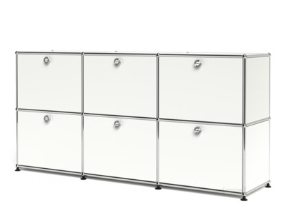 USM Haller Sideboard 50, individualisierbar Reinweiß RAL 9010|Mit 3 Klappen|Mit 3 Klappen