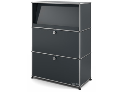 USM Haller Highboard M mit Schrägtablar Anthrazitgrau RAL 7016