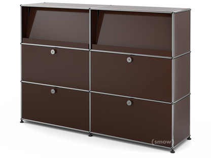 USM Haller Highboard L mit Schrägtablaren USM braun