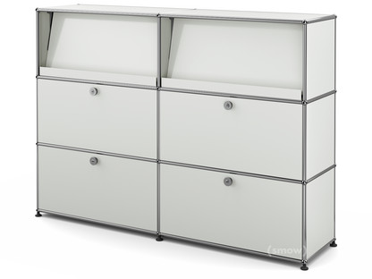 USM Haller Highboard L mit Schrägtablaren Lichtgrau RAL 7035