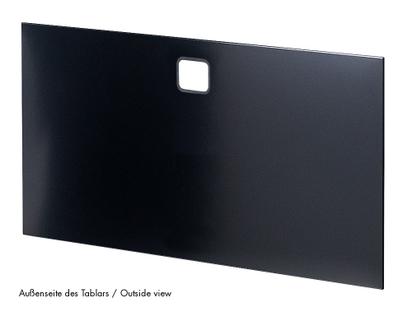 USM Haller Tablar mit Kabeldurchlass 75 x 35 cm|Graphitschwarz RAL 9011|Oben mittig
