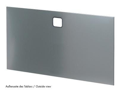 USM Haller Tablar mit Kabeldurchlass 75 x 35 cm|Mittelgrau RAL 7005|Oben mittig