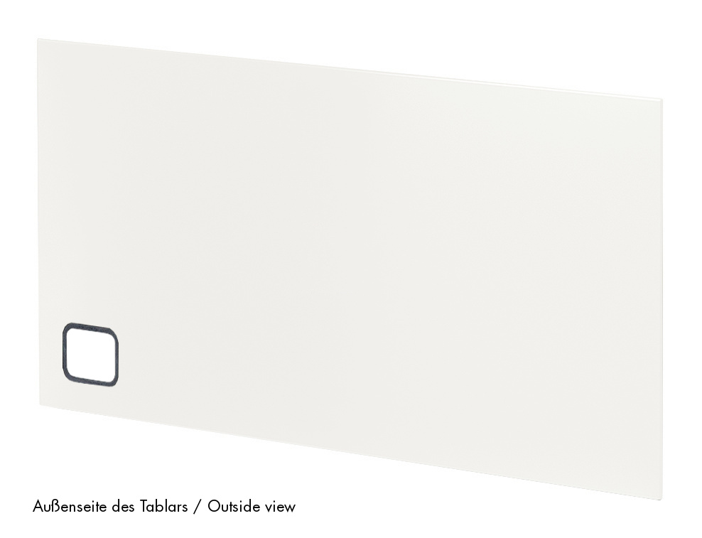 1 USM Haller Tablar mit Kabeldurchlass 75x35cm Farbe Weiß RAL 9010 