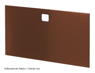 USM Haller Tablar mit Kabeldurchlass 35 x 35 cm|USM braun|Oben mittig