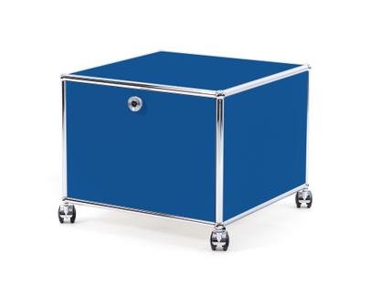 USM Haller Druckercontainer 50 cm|Enzianblau RAL 5010|Mit Rollen