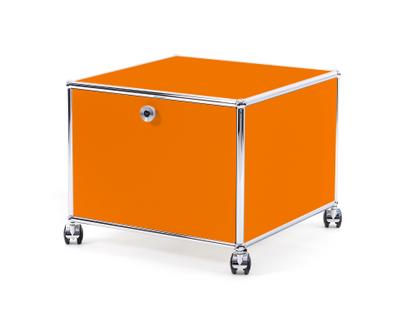 USM Haller Druckercontainer 50 cm|Reinorange RAL 2004|Mit Rollen