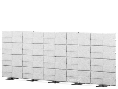 USM Privacy Panels Akustikwand 3,75 m (5 Elemente)|1,44 m (4 Elemente)|Hellgrau