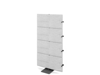 USM Privacy Panels Akustikwand Anbauelement Mit Eckverbinder (für 90° Winkel)|1,44 m (4 Elemente)|Hellgrau