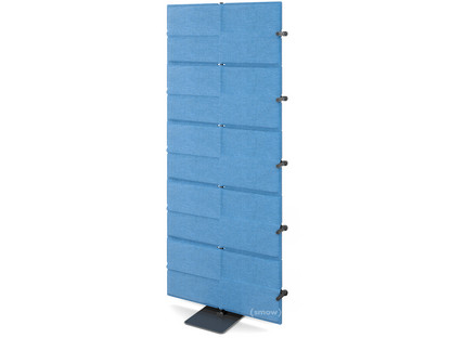 USM Privacy Panels Akustikwand Anbauelement Mit Eckverbinder (für 90° Winkel)|1,79 m (5 Elemente)|Blau
