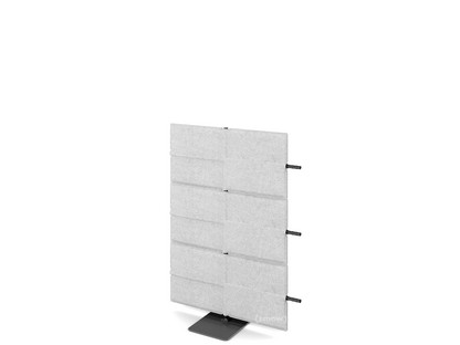USM Privacy Panels Akustikwand Anbauelement Mit Panelverbinder (für gerade Wand)|1,09 m (3 Elemente)|Hellgrau