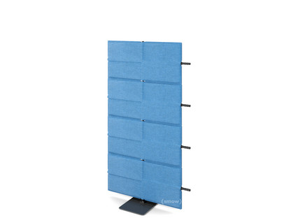 USM Privacy Panels Akustikwand Anbauelement Mit Panelverbinder (für gerade Wand)|1,44 m (4 Elemente)|Blau