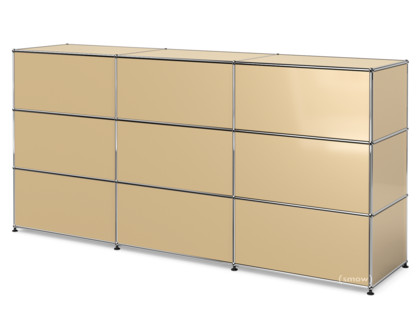 USM Haller Theke Typ 1 USM beige|225 cm (3 Elemente)|50 cm